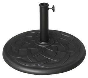 Základna pro slunečník Outsunny, hmotnost 19 kg, stojan pro slunečník vhodný pro stonky 38 mm/48 mm, pryskyřice, pro terasu nebo patio Ø54,5x34 cm, br