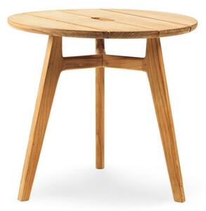 Ethimo Odkládací stolek Knit, Ethimo, kulatý 50x45 cm, teakové dřevo