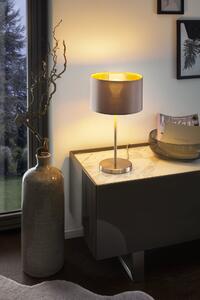 Eglo 31631 Maserlo cappuccino - Stolní lampa s textilním stínidlem + Dárek LED žárovka, výška 42cm (Stolní lampička s textilním stínidlem)