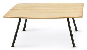 Ethimo Konferenční stolek Agave, Ethimo, čtvercový 65x65x37 cm, rám lakovaná ocel barva Sepia Black, deska teakové dřevo