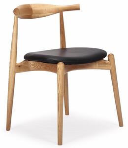 Výprodej Carl Hansen designové židle Ch20 Elbow Chair - Dub (kůže A, černá)