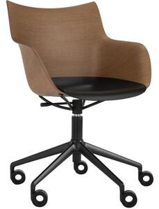 Kancelářská židle s područkami Q/WOOD, výškově nastavitelná