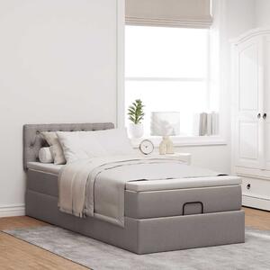 Osmanský rám postele s matrací taupe 80x200cm textil 3311501