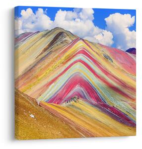 Obraz - Duhová hora, Peru (30x30 cm)