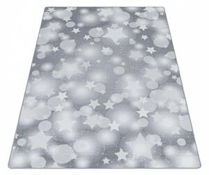 Dětský protiskluzový koberec Play hvězdy šedý