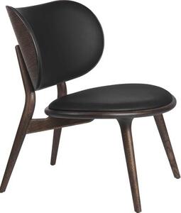 Kožená židle s dřevěnými nohami Rock, ručně vyrobená
