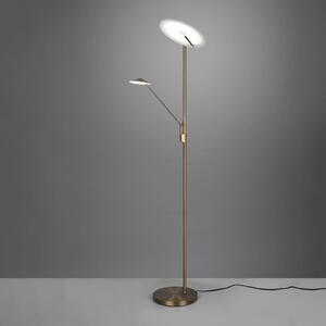 LED stojací lampa Brantford lampa na čtení, mosaz
