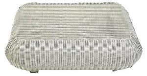 Ethimo Konferenční stolek Loto, Ethimo, čtvercový 90x90x25 cm, umělý ratan Etwick White