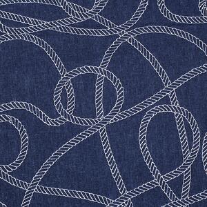 Goldea bavlněné plátno - námořnická lana na tmavě modrém 145 cm
