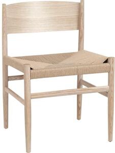 Dřevěná židle s tkaným sedákem Nestor
