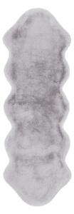 UMĚLÁ KOŽEŠINA, 60/180 cm, modrá, šedá - Online Only koberce & rohožky, Online Only