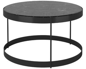 Bolia Černý mramorový konferenční stolek Drum 60 cm