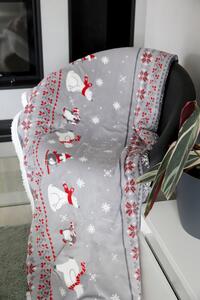 HOME ELEMENTS Mirkoflanelová deka s beránkem Zimní zvířátka, 150 x 200 cm
