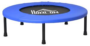HOMCOM Fitness Trampolína Ø81 cm, Ocelová Trampolína se Zabezpečovací Podložkou a 28 Jary pro Vnitřní a Vnější Cvičení, Nosnost 100 kg, 81x81x22,5 cm