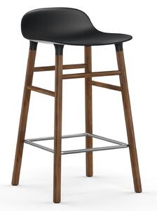 Výprodej Normann Copenhagen designové barové židle Form Barstool Wood 65cm (černá, ořech)