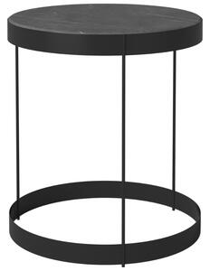 Bolia Tmavě šedý mramorový konferenční stolek Drum 40 cm