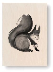 Obrázek na dřevěné kartě Squirrel 10x15 cm Teemu Järvi Illustrations