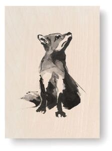 Obrázek na dřevěné kartě Fox 10x15 cm Teemu Järvi Illustrations