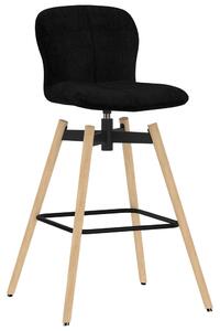 Otočné barové židle 2 ks černé textil
