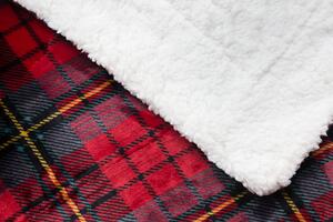 Beránková deka vánoční čtverce rozměr: 150 x 200
