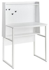 Stůl s dírkovanou nástěnkou BUXTON Bílá 84 cm 48 cm