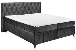 Boxspring postel Pembroke, 180x200, antracitová