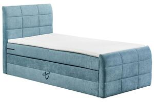 Boxspring postel KUBA 100x200 cm modrá