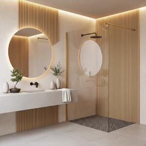Sprchová zástěna Rea Flexi Transparent / Brush Gold 120