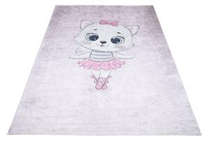 Dětský koberec s motivem rozkošné kočky