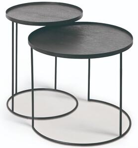 Ethnicraft designové odkládací stolky Round Tray Side Table Set