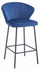 Barová židle GATTA sametová granátová (černé nohy)