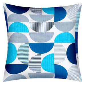 Bellatex Povláček krepový 40x40 cm Půlkruh Modrá,Šedá