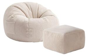 Sedací pytel s podnožkou COMFY 3.0 béžový