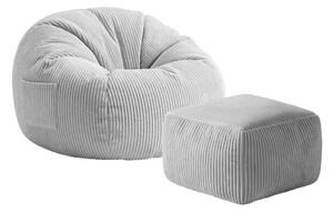 Sedací pytel s podnožkou COMFY 3.0 šedý
