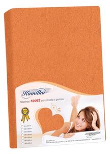 Bellatex Prostěradlo froté 90x200 cm Oranžová