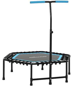SPORTNOW Fitness Trampolina 114x114x132 cm S elastickým skákacím povrchem a nastavitelným 3-úrovňovým madlem, ocelový rám pro trénink nohou a těla dom