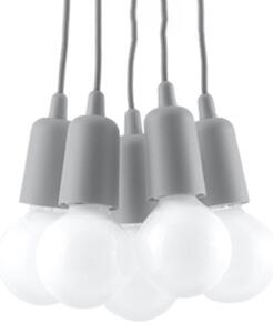 Sollux Lighting Závěsné svítidlo DIEGO 5 šedé