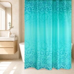 Bellatex Koupelnový závěs 180x200 cm Mozaika Modrá