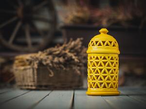 Keramika Vanya Aromalampa KVĚT ŽIVOTA - žlutá