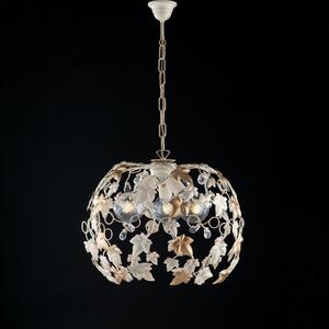 Light for home - Závěsný lustr BL50-3-AV Edera, 3 X 60 Watt Max, slonová kost, zlatá, E27, Slonová kost, zlatá