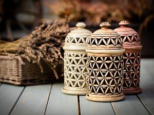 Keramika Vanya Aromalampa KVĚT ŽIVOTA - patina burel