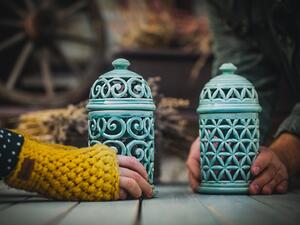 Keramika Vanya Aromalampa KVĚT ŽIVOTA - mint