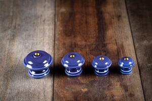 Porcelánová úchytka - modrofialová - HLADKÁ Velikost: Malé