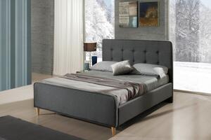 ILONA čalouněná postel 160, šedá