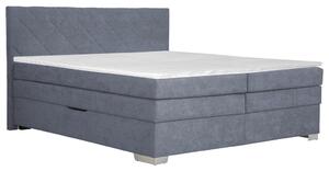 Boxspring postel JOHANA 160x200, šedě modrá