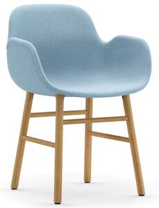 Normann Copenhagen designové židle Form Armchair Wood (polstrování světle modrá, dub)