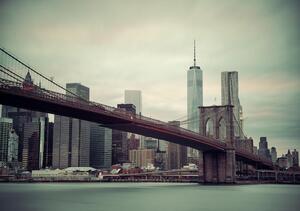 Vliesové fototapety 11846 V8, rozměr 368 cm x 254 cm, New York a Brooklynský most, IMPOL TRADE