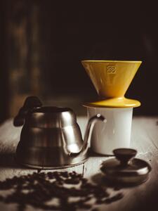 Keramika Vanya Dripper - překapávač na kávu - žlutý