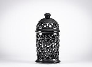 Keramika Vanya Aromalampa KVĚT ŽIVOTA - černá