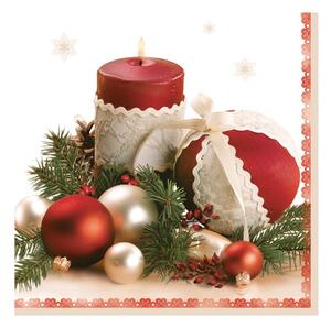Vánoční ubrousky Svíčka a dekorace 3500398